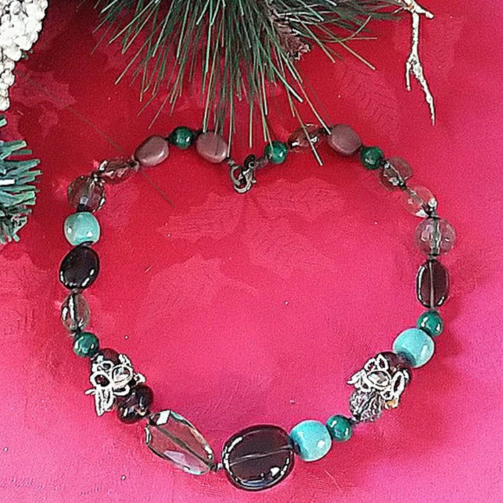 SOLD ALEXIS BITTAR malachite and quartz necklace - Picture 4 of 6